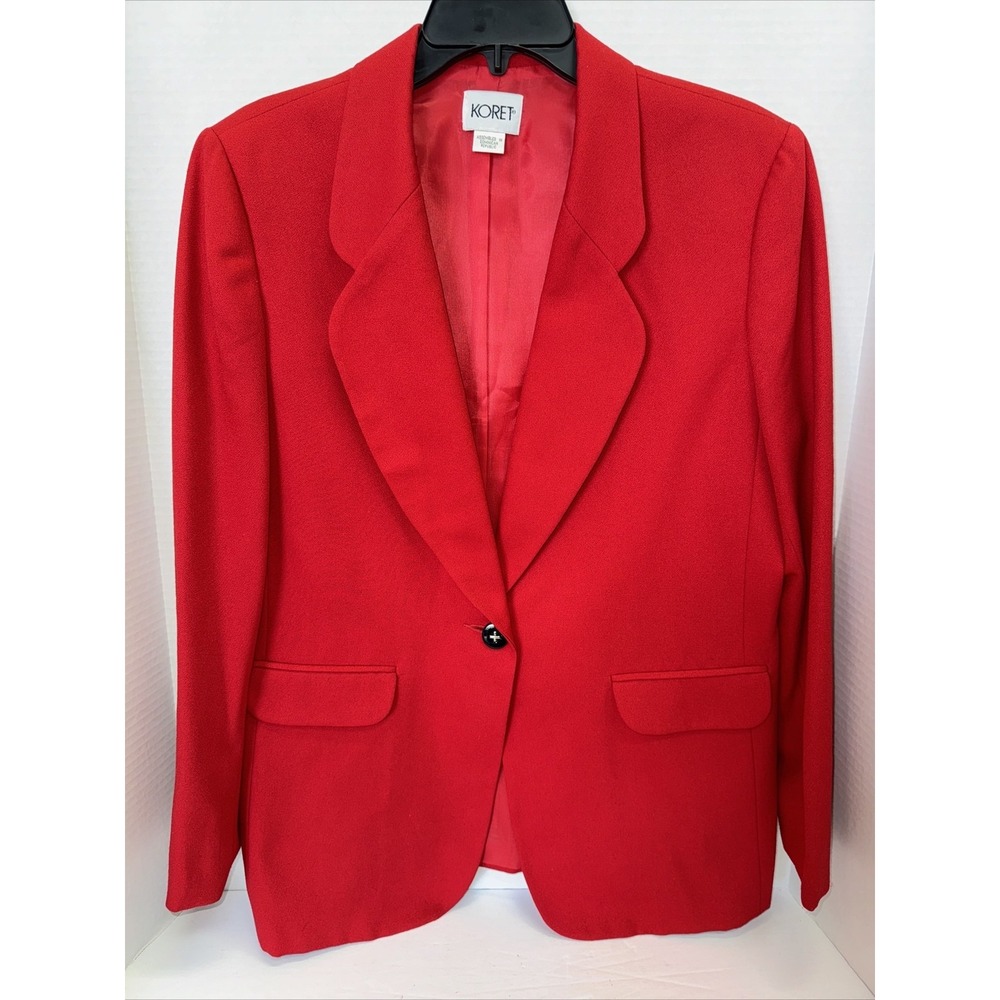 Koret Coat & Skirt Set Women's Size 16 Petite Red 2 Pc Set